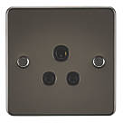 Knightsbridge FP5AGM 5A 1-Gang Unswitched Socket Gunmetal with Black Inserts