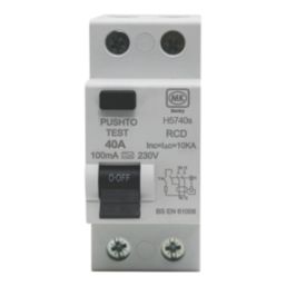 MK Sentry H5740S 40A 100mA 2-Pole A Curve  RCD