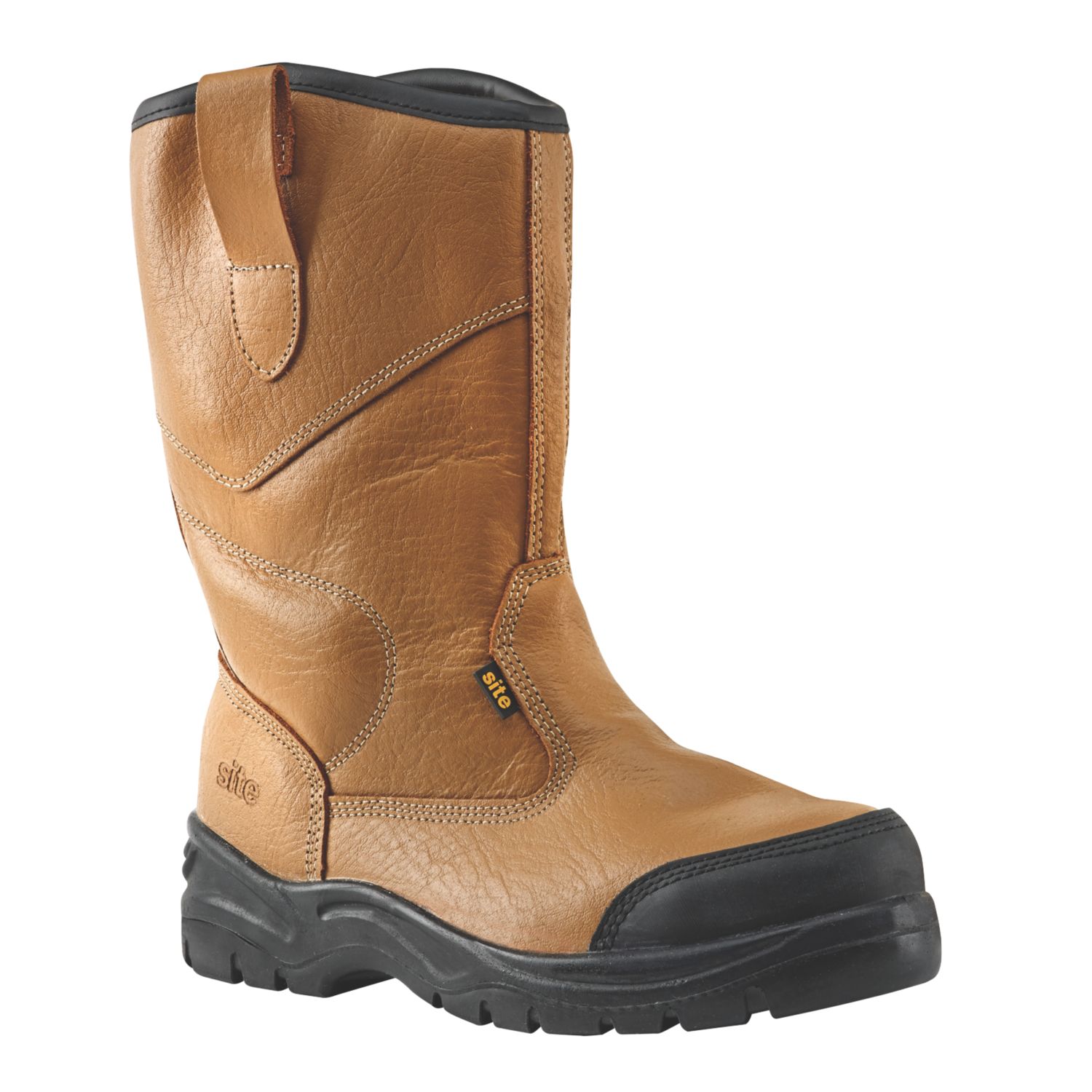 Site Gravel Size 10 Tan Steel Toe Cap Safety Rigger Boots (72005)