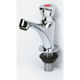 Chrome 101mm Self-Closing Mono Basin Pillar Tap