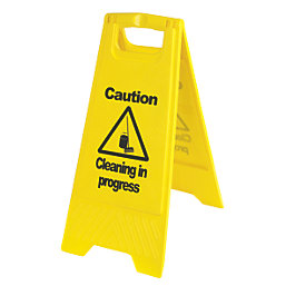 Caution Cleaning in Progress A-Frame Safety Sign 600mm x 290mm