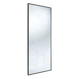 Spacepro Classic 2-Door Framed Sliding Mirror Wardrobe Doors Black Frame Mirror Panel 1489mm x 2260mm