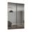 Spacepro Classic 2-Door Framed Sliding Mirror Wardrobe Doors Black Frame Mirror Panel 1489mm x 2260mm