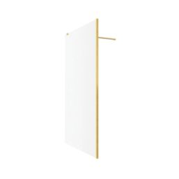 Palermo Showerwall Glass Brushed Brass 1950mm x 900mm x 8mm
