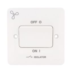 Hager Sollysta WMPS3PIF 10A 1-Gang 2P+E Fan Isolator Switch White
