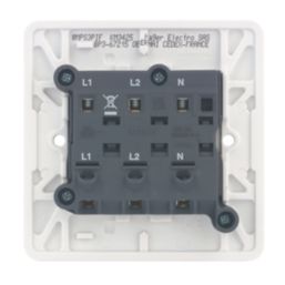 Hager Sollysta WMPS3PIF 10A 1-Gang 2P+E Fan Isolator Switch White