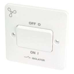 Hager Sollysta WMPS3PIF 10A 1-Gang 2P+E Fan Isolator Switch White