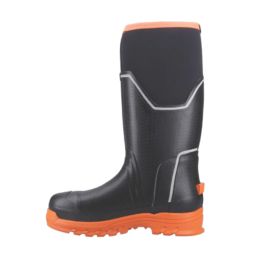 Muck Boots Grit S5 Size 6 Womens Black/Orange   Safety Wellies