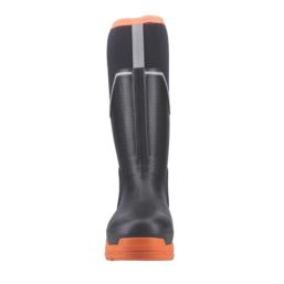 Muck Boots Grit S5 Size 6 Womens Black/Orange   Safety Wellies
