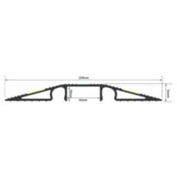 D-Line  Cable Cover 1m Black / Yellow