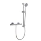 Bristan Zing2 Rear-Fed Exposed Chrome-Plated Thermostatic Bar Mixer Shower with Riser Kit
