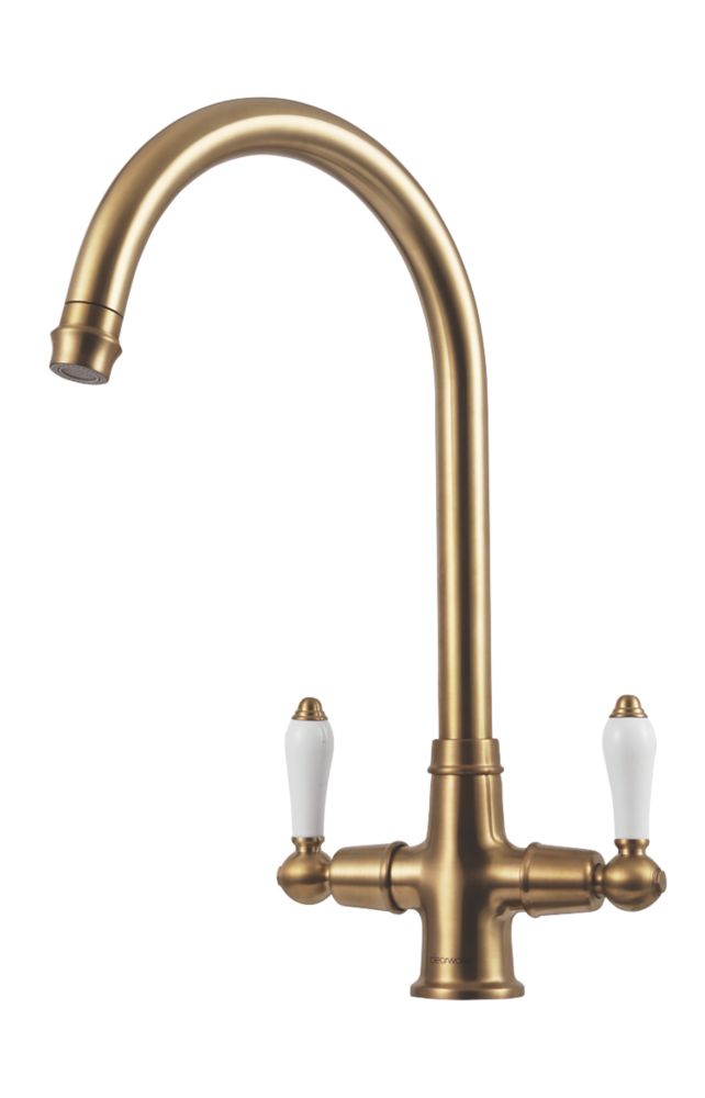 Clearwater Elegance DualLever Monobloc Tap Brushed Bronze PVD Screwfix