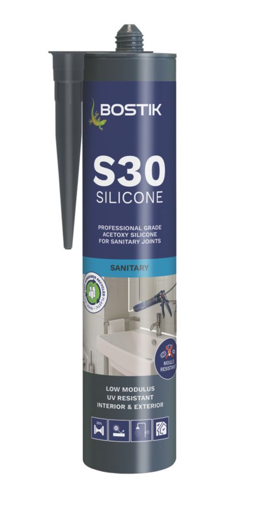 Bostik S30 Sanitary Silicone Sealant Grey 310ml