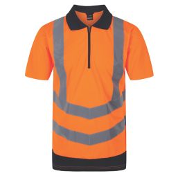 Regatta Pro Hi-Vis Polo Shirt Orange / Navy Medium 40" Chest