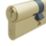 Smith & Locke Fire Rated 1 Star Double Double Cylinder Lock 40-50 (90mm) Polished Brass