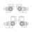ETAL Rise 15mm x 1/2" Chrome Corner Designer Manual Radiator Valve Head & Body  2 Pack