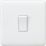 Knightsbridge Curved Edge 10AX 1-Gang 1-Way Light Switch  White