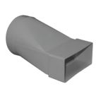 Manrose Round Pipe to Rectangular Channel Connector Grey 120mm