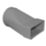 Manrose Round Pipe to Rectangular Channel Connector Grey 120mm