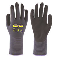 Towa ActivGrip Advance Nitrile Foam-Coated Gloves Black/Purple Medium