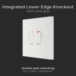 British General 900 Series 13A Switched Fused Spur & Flex Outlet  White  5 Pack