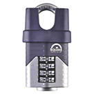 Squire Vulcan Weatherproof Closed Shackle Combination  High Security Padlock Blue / Chrome 50mm