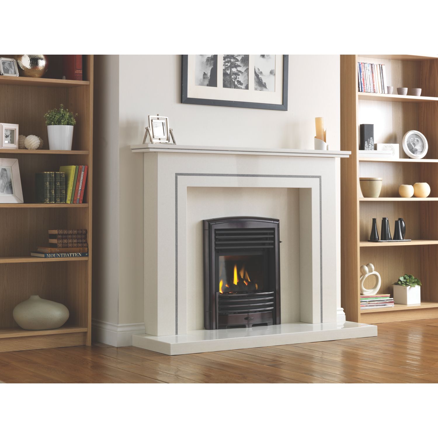Valor Petrus Black Switch Control Inset Gas Fire 518mm x 186mm x 636mm (7218F)