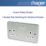 Hager Sollysta WRSS82BSW 13A 2-Gang 2P+E Switched Socket Brushed Stainless Steel  with White Inserts