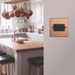 Varilight  10A 3-Gang 2-Way Light Switch  Brushed Copper