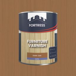 Fortress 750ml Dark Oak Satin Water-Based Interior Furniture Varnish