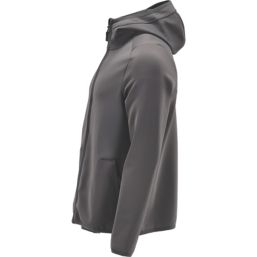 Mascot Customized Front Zip Fleece Hoodie Grey Medium 39.5" Chest