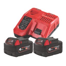 Milwaukee M18 BLSAG115XPD-402X 18V 2 x 4Ah Li-Ion RedLithium 4½" Brushless Cordless Angle Grinder
