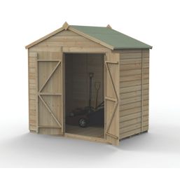 Forest Beckwood 7' x 5' (Nominal) Apex Shiplap Timber Shed with Base