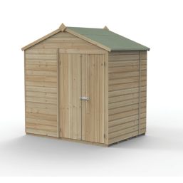 Forest Beckwood 7' x 5' (Nominal) Apex Shiplap Timber Shed with Base