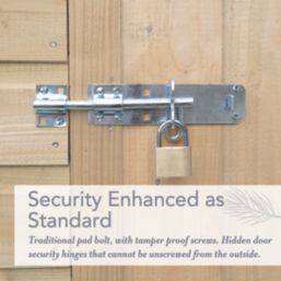 Forest Beckwood 7' x 5' (Nominal) Apex Shiplap Timber Shed with Base