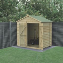 Forest Beckwood 7' x 5' (Nominal) Apex Shiplap Timber Shed with Base