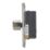 Contactum Lyric 4-Gang 2-Way LED Dimmer Switch  Brushed Steel