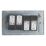 Contactum Lyric 4-Gang 2-Way LED Dimmer Switch  Brushed Steel