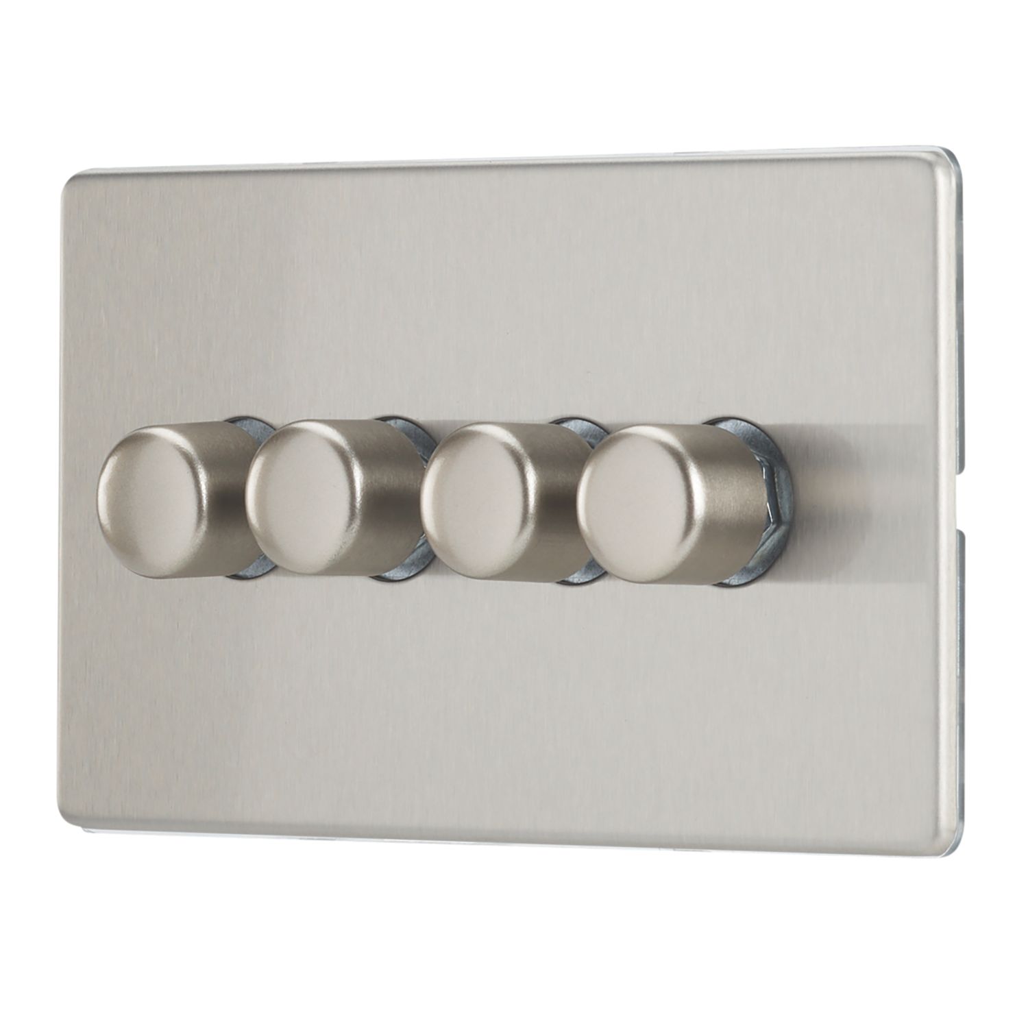 Contactum Lyric 4-Gang 2-Way LED Dimmer Switch Brushed Steel (721RR)