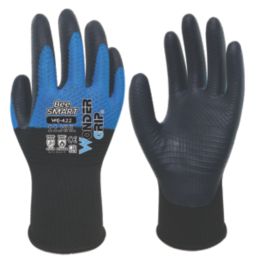 Wonder Grip WG-422 Bee-Smart General Handling Gloves Black/Blue 2X Large