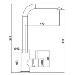 ETAL Vito Single Lever Mono Mixer Kitchen Tap Matt Black