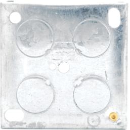 British General  1-Gang Galvanised Steel  Back Box 35mm