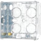 British General  1-Gang Galvanised Steel  Back Box 35mm