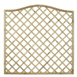 Forest Hamburg Lattice Curved Top Garden Screens 6' x 6' 10 Pack