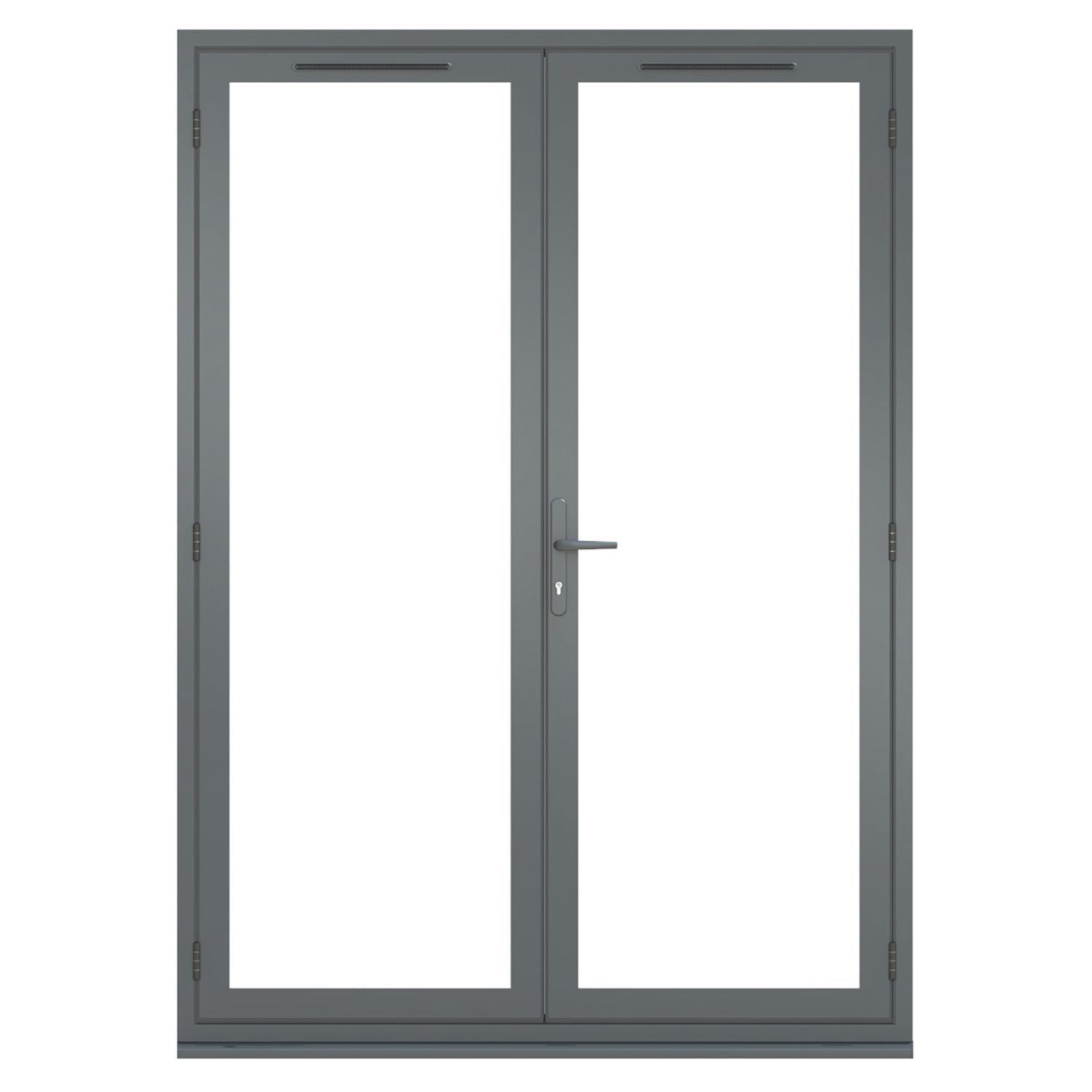Green & Taylor Grey Double-Glazed Aluminium French External Doors 2090mm x 1490mm (722CT)