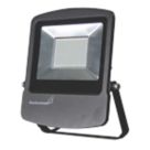 Brackenheath Rex Outdoor LED Industrial Floodlight With Photocell Black 100W 9000lm