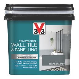 V33 750ml Charcoal Grey Satin Tile Paint