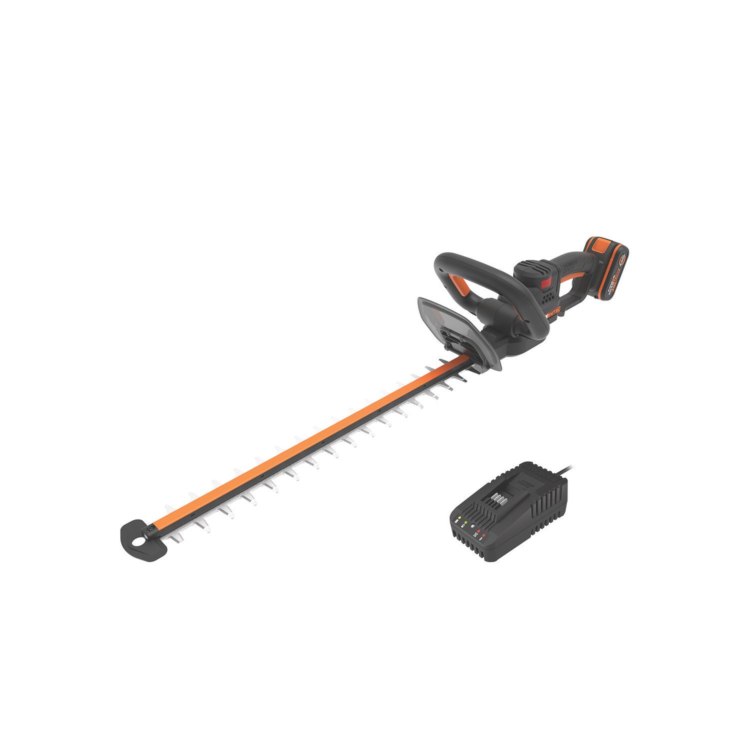 Worx WG263E 56cm 20V 1 x 4.0Ah Lithium PowerShare Pro Brushless Cordless Hedge Trimmer (722HA)
