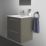 Ideal Standard i.life A Wall-Hung Vanity Unit with Chrome Handles & Basin Matt Quartz Grey 600mm x 440mm x 630mm