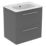 Ideal Standard i.life A Wall-Hung Vanity Unit with Chrome Handles & Basin Matt Quartz Grey 600mm x 440mm x 630mm